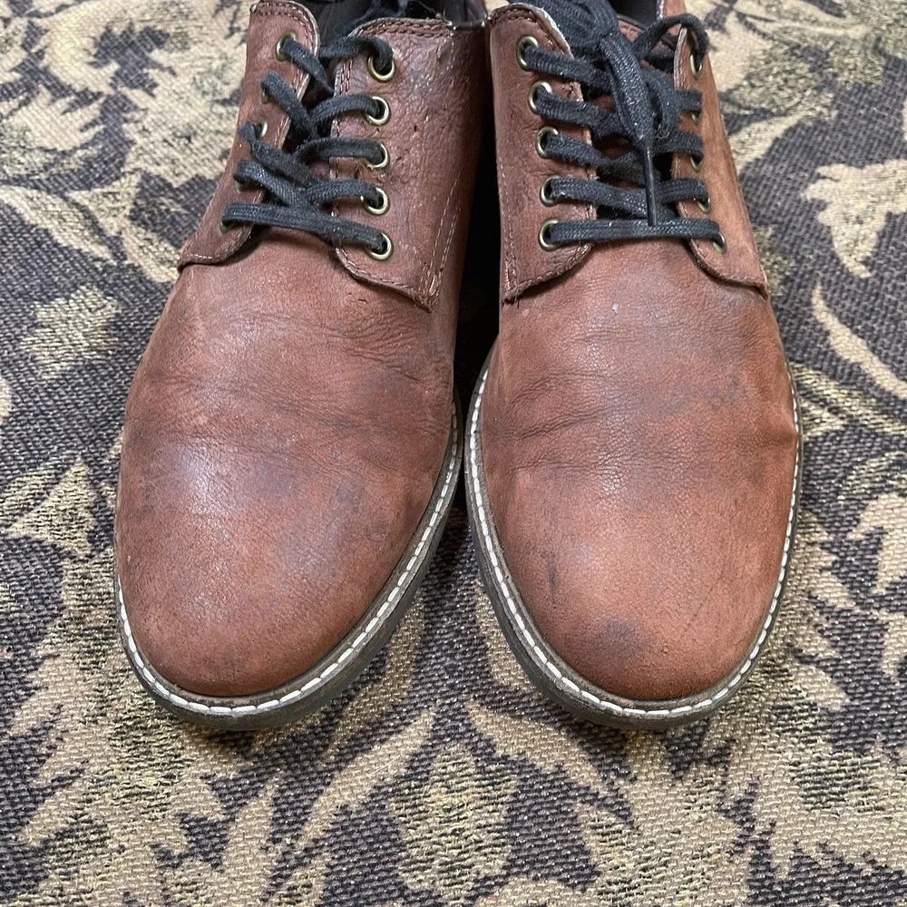 Cole Haan Nathan Plain Toe Men's Size 9 Oxford Casual Shoes Suede Leather C30634